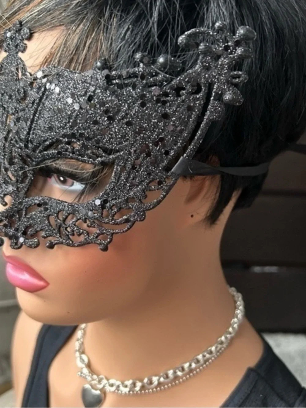 🌸Black Lace Venetian Eye Mask - Elegant Women's Accessory